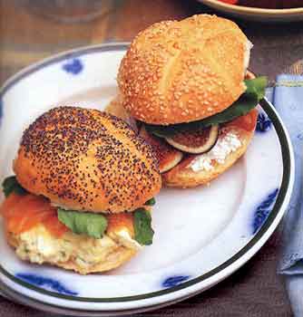 Tarragon-Caper Egg Salad Sandwiches with Smoked Salmon recipe